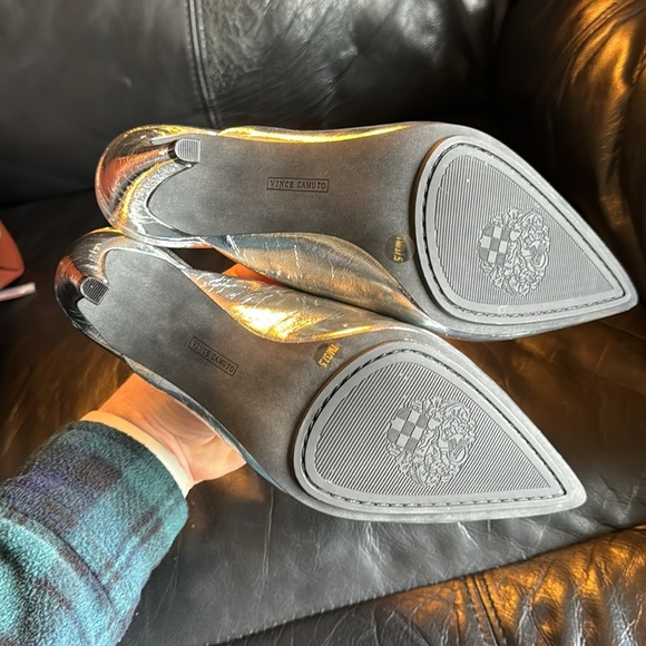 Vince Camuto Bridget High Heel Mule Pumps in Silver - Picture 12 of 14